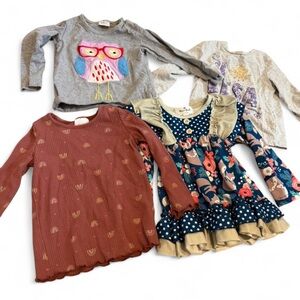 Lot of 8 Girls 2T Long Sleeve Tee Shirts